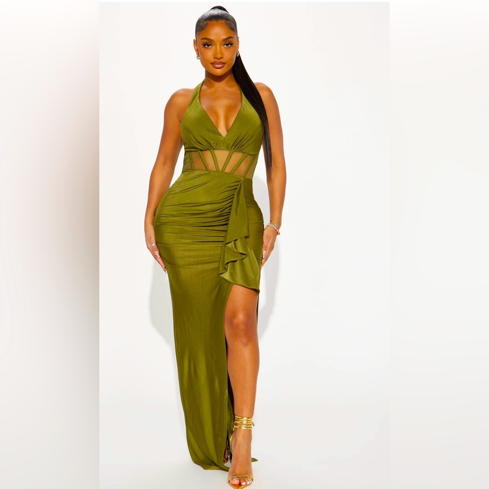 New With Tags Olive gown